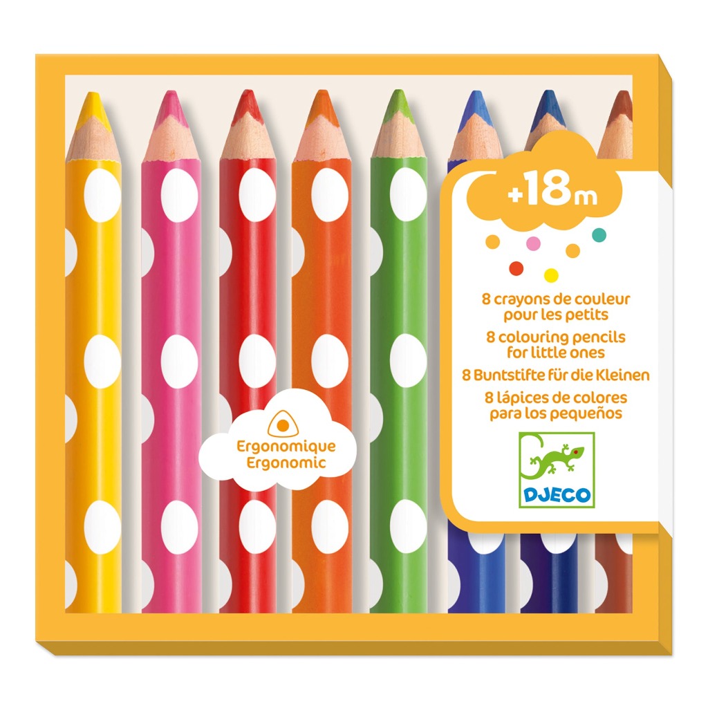 Premiers Crayons 8 crayons de couleur pour les petits